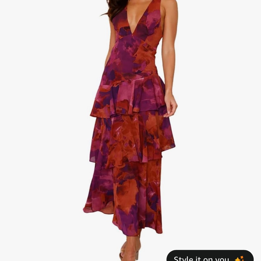 Floral Backless Maxi Dress